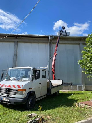 Mercedes Vario 816 Kran